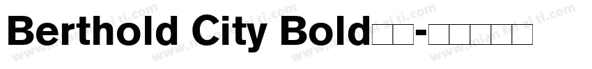 Berthold City Bold字体字体转换